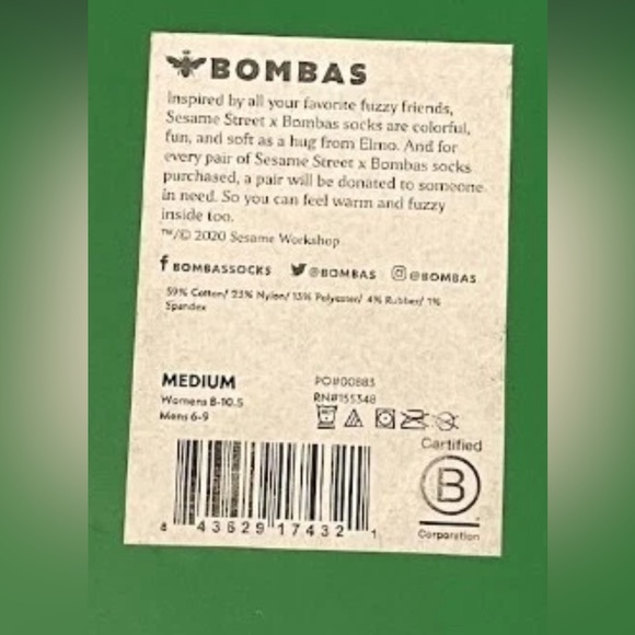 Bombas Unisex Sesame Street Limited Edition Crew Socks - Picture 4 of 7